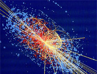 Colisión de partículas, lograda en busca de descubrir el bossón de Higgs