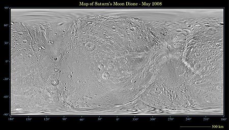 Mapa de la Luna Dione de Saturno