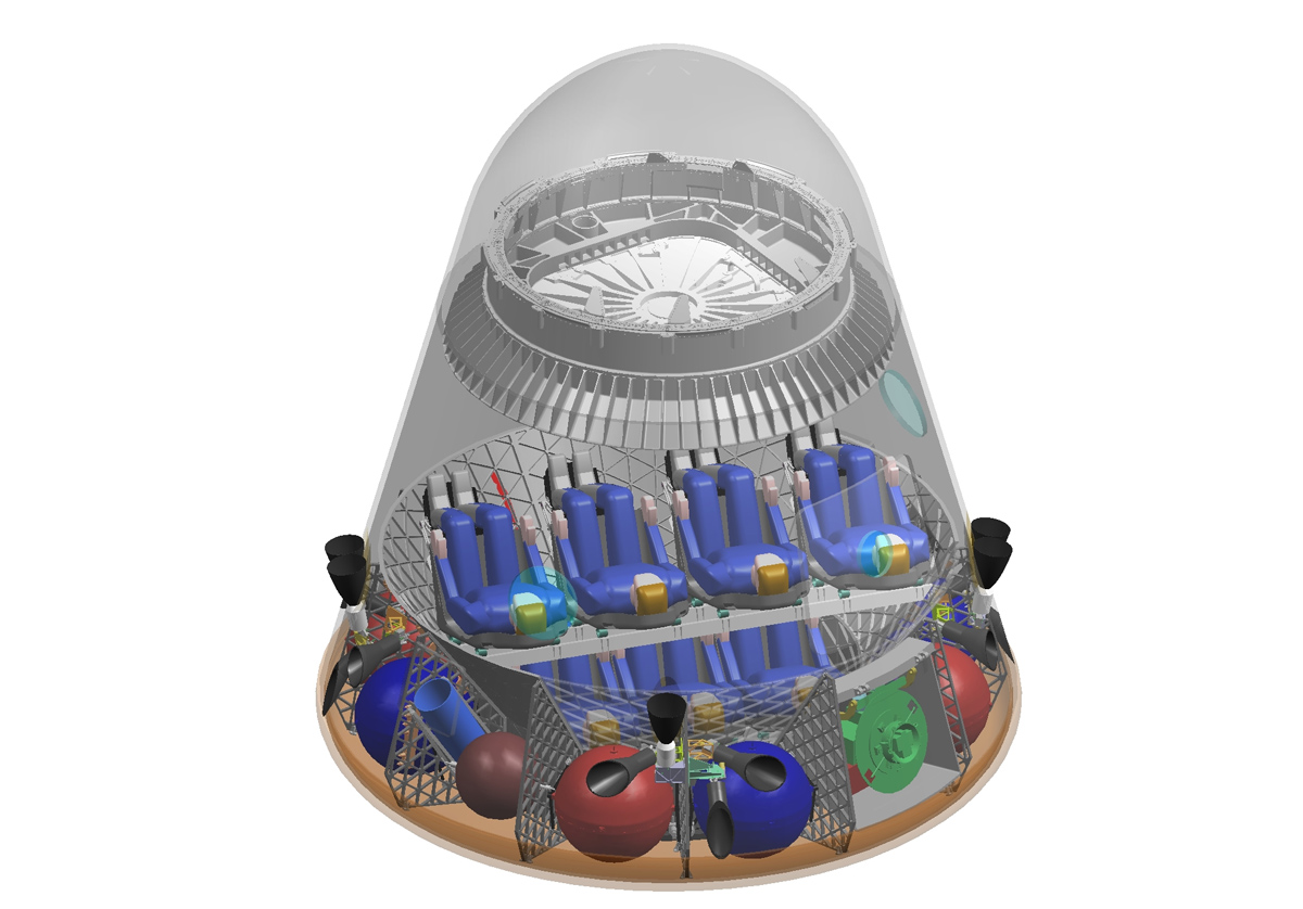 Esquema de la nave Drag�n de SpaceX