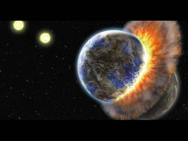 Recreaci�n de la colisi�n entre los dos planetas de la Constelaci�n de Aries. Foto: UCLA