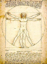 el hombre de vitruvium por Leonardo Da Vinci