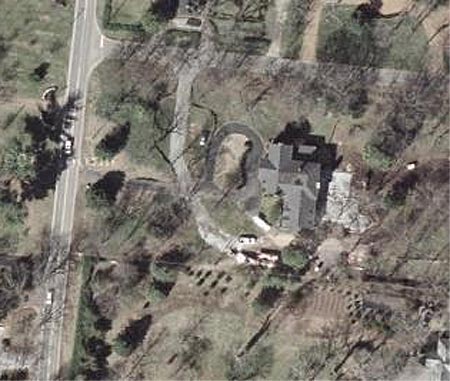 Mansi�n de Al Gore vista desde el espacio en la localidad de Tennessee