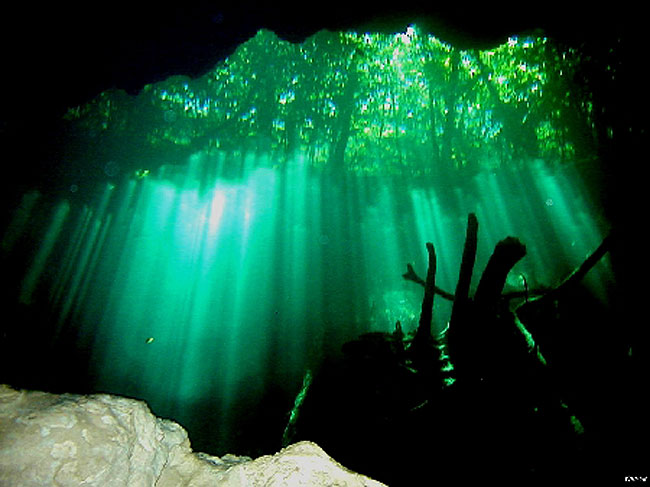 Cenote Chacmool en la pen�nsula de Yucat�n M�xico