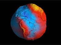 Mapa gravitatorio de nuestro planeta