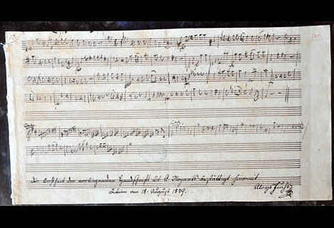 Partitura de Mozart encontrada en Nantes